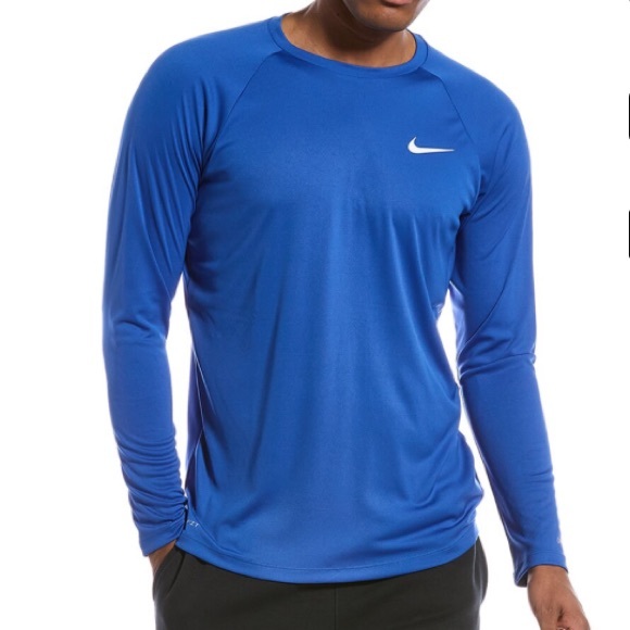 Nike Dri-Fit Long Sleeve Training Shirt Men’s Blue Compression Fit - Size S - Picture 2 of 5